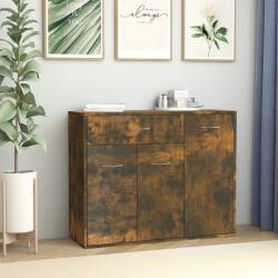 vidaXL Servantă, stejar fumuriu, 88x30x70 cm, lemn prelucrat (815366) Comoda