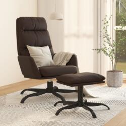 vidaXL Scaun de relaxare cu taburet, maro, piele ecologică (3097537)