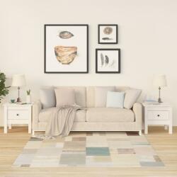 vidaXL Mese laterale, 2 buc. , alb, 40x40x39 cm, lemn masiv de pin (813787)