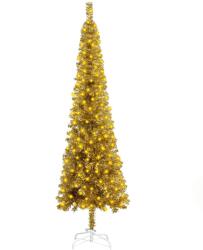 vidaXL Brad de Crăciun cu LED-uri, auriu, 180 cm (3078005)