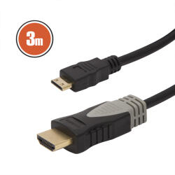 Carguard Cablu mini HDMI 3m cu conectoare placate cu aur Best CarHome