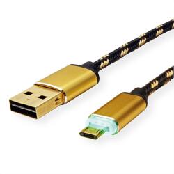 Roline Cable USB2.0 A-Micro B, M/M, 1m, Gold, 11.02. 8319 (11.02.8319)