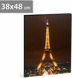 Family Pound Tablou Decorativ cu Iluminare LED, Turnul Eiffel, Baterii 2xAA, 38x48cm