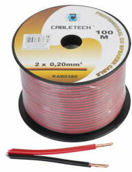 Cabletech CABLU DIFUZOR CUPRU 2X0.20MM ROSU/NEGRU 100M EuroGoods Quality