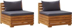 vidaXL Canapea de grădină cu 2 locuri, cu perne, lemn masiv de acacia (316247) - comfy