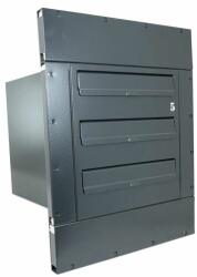 Damech Cutie postala, multifamilie, cu cadru/rama, antracit, 3 module, 40x36x52 cm, Damech GartenVIP DiyLine (RamkaU)