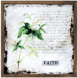 4-Home Tablou pe pânză cu ramă din lemn Faith, 40 x 40 x 2, 5 cm