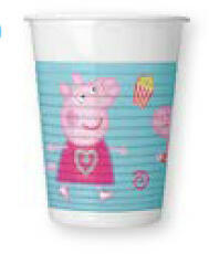 Peppa Pig Messy Play, Peppa malac műanyag pohár 8 db-os 200 ml (PNN94244)