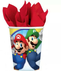 Amscan Super Mario papír pohár 8 db-os 250 ml (DPA990153766)