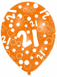 Amscan Happy Birthday 21 léggömb, lufi 6 db-os 11 inch (27, 5cm) (DPA9908417)