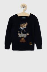 Ralph Lauren gyerek gyapjúkeverékből készült pulóver sötétkék, könnyű - sötétkék 92