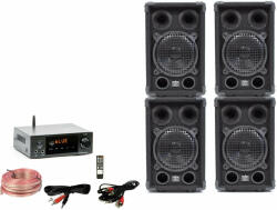 Szett Speaker Set PARTY-S (1600W) Erősítő + Hangfal szett + Kábelek