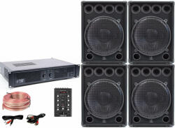 Szett Speaker Set PARTY-XL (4000W) Végfok erősítő + Hangfal szett + Keverő + Kábelek