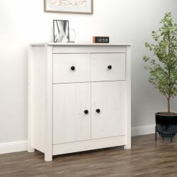 vidaXL Servantă, alb, 70x35x80 cm, lemn masiv de pin (813750) Comoda