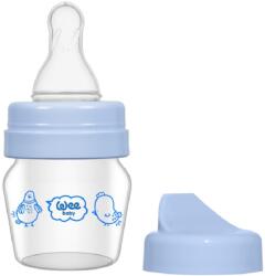 Wee Baby Стъклено шише Wee Baby Mini, с 2 накрайника, 30 ml, синьо (792) - ozone