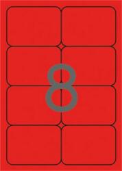 APLI etikett címke 99, 1x67, 7 mm kerekített sarkú neon piros 160 etikett/csomag (LCA2876)