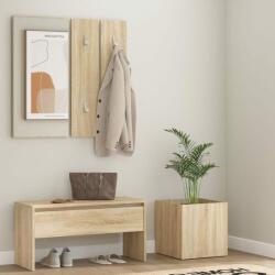 vidaXL Set de mobilier pentru hol, stejar sonoma, lemn prelucrat (3082056) Garderoba