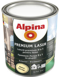 Alpina Lazură premium pentru lemn Alpina natur 0, 75 l