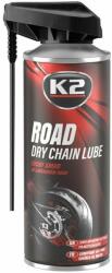 K2-s ROAD DRY CHAIN LUBE 400 ml - száraz kenőanyag motorkerékpár láncokhoz