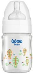 Wee Baby Biberon din sticlă termorezistentă Wee Baby Classic Plus, 120 ml, alb (139)