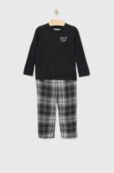 Abercrombie & Fitch pijama copii culoarea negru, neted 9BYY-BIB05O_99X