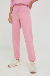 DKNY pantaloni de trening femei, culoarea roz, neted 9BYY-SPD03W_39X