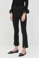 Liviana Conti pantaloni femei, culoarea negru, evazati, high waist MBYY-SPD01L_99X