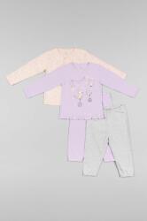 Zippy pijamale de bumbac pentru copii culoarea violet, modelator 9BYY-BIG053_04X