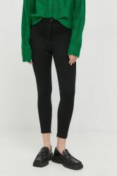 Silvian Heach pantaloni femei, culoarea negru, mulata, high waist MBYY-SPD027_99X