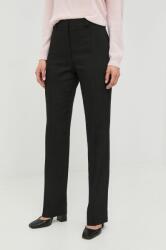 Victoria Beckham pantaloni femei, culoarea negru, drept, high waist 9BYY-SPD0HY_99X