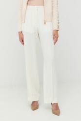 Victoria Beckham pantaloni femei, culoarea alb, drept, high waist 9BYY-SPD0I0_00A