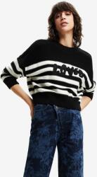 Desigual pulover din amestec de lana femei, culoarea negru, light 9BYY-SWD11K_99X