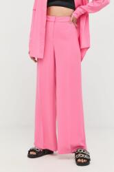 Notes du Nord pantaloni femei, culoarea roz, drept, high waist MBYY-SPD00S_30X