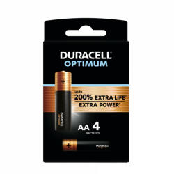 Duracell Optimum AA MN1500 Ceruza LR6 Alkáli Elem x 4 db (DO-LR6-B4)