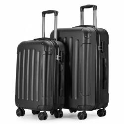BONTOUR Vertical fekete 4 kerekű 2 részes bőrönd szett (120844-01)