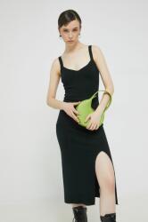 Abercrombie & Fitch ruha fekete, midi, testhezálló - fekete S - answear - 21 990 Ft