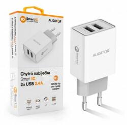 Aligator Smartphone charger Aligator USB Charger, 2xUSB - 2.4A, Smart IC, White