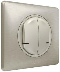 Legrand Netatmo 067772 Celiane okos csillárkapcsoló (végrehajtó), süllyesztett, díszítőkerettel szállítva, titánium színű, fázis-nulla megtáplálású, két külön kapcsolt fázis elmenővel, gatewayhez csatlakoztat
