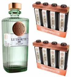 Le Tribute Gin 0.7L + 8 Tonic Water 0.2L, 43%