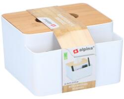 Alpina Papírzsebkendő tartó, 16x15x9, 7cm műanyag+bambusz (XEH25218169)