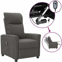 vidaXL Fotoliu rabatabil electric, gri închis, material textil (3098878)