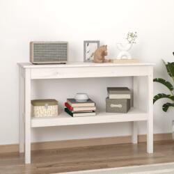 vidaXL Masă consolă, alb, 110x40x75 cm, lemn masiv de pin (814300)