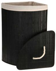 Bathroom Solutions Coș de rufe de colț, negru, bambus HX9100560 (443271)