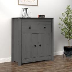 vidaXL Servantă, gri, 70x35x80 cm, lemn masiv de pin (813751) Comoda
