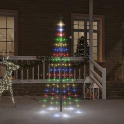 vidaXL karácsonyfa zászlórúdon 108 színes LED-del 180 cm (343521)