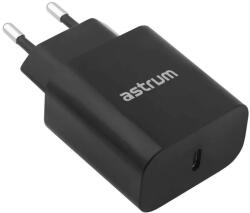 Astrum Pro PD20 hálózati töltő 1X Type-C, 20W, PD, fekete