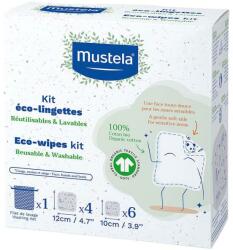 Mustela Șervețele ecologice din bumbac 100% organic - Mustela Eco-Wipers Kit 10 buc