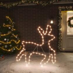 vidaXL meleg fehér karácsonyi rénszarvasfigura 72 LED 57 x 55 x 4, 5 cm (343296)