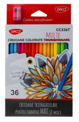 Daco Creioane Colorate DACO CC336, 36 culori (CC336T)