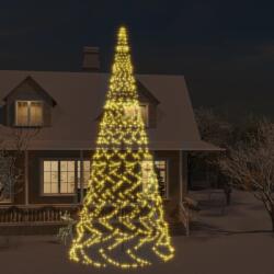 vidaXL karácsonyfa zászlórúdon 3000 meleg fehér LED-del 800 cm (343546)